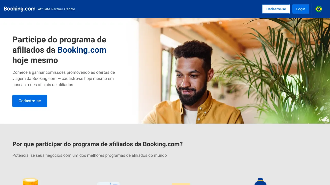 Screenshot do Booking.com website